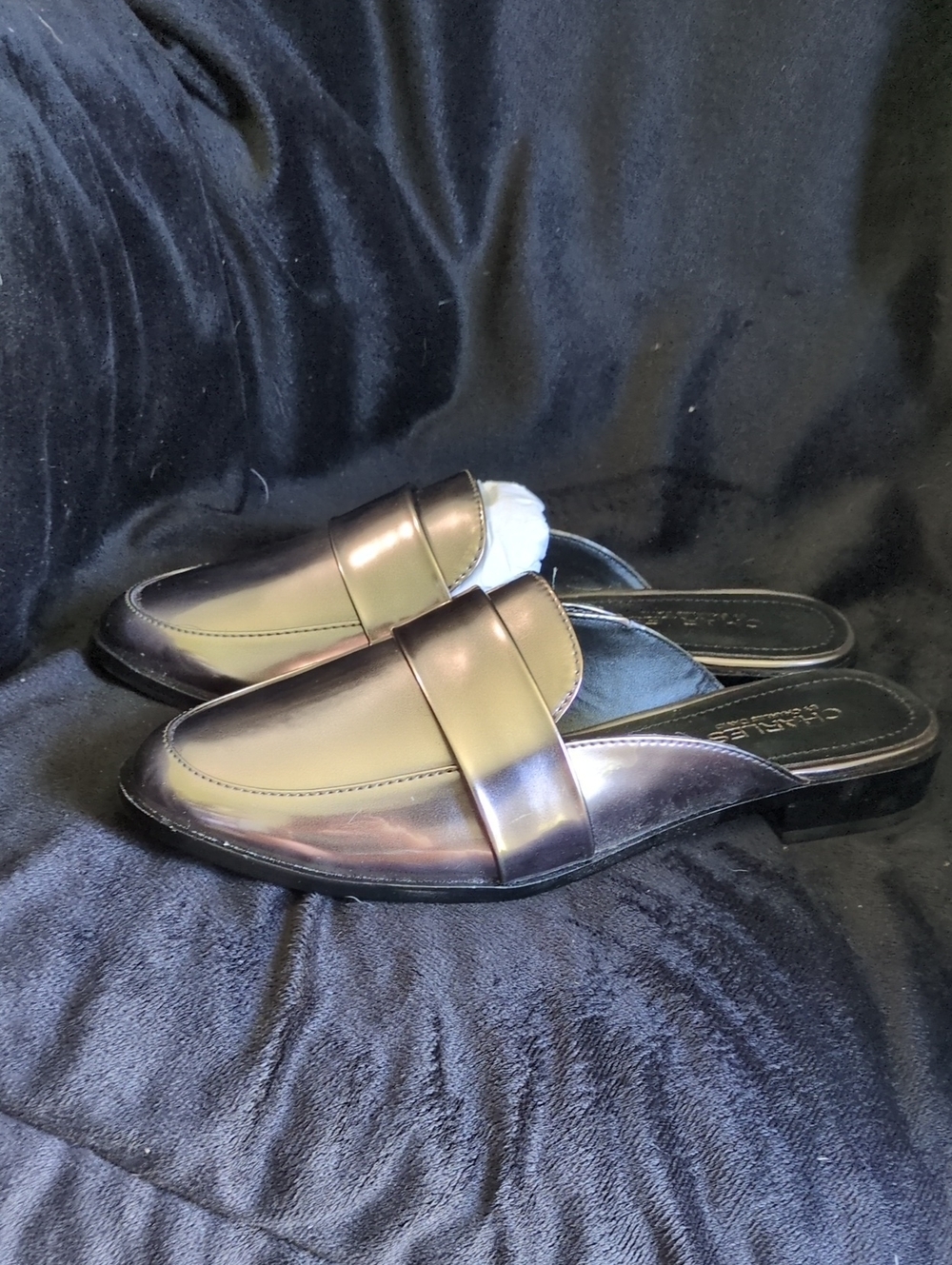 Charles David Georgi Mules Metallic Women's Sz 7.5 - Picture 2 of 4